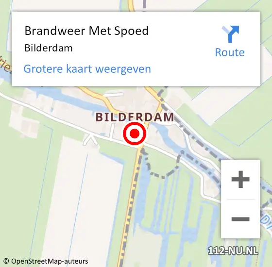 Locatie op kaart van de 112 melding: Brandweer Met Spoed Naar Bilderdam op 11 mei 2019 01:32