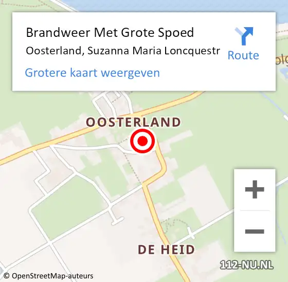 Locatie op kaart van de 112 melding: Brandweer Met Grote Spoed Naar Oosterland op 12 mei 2019 15:58