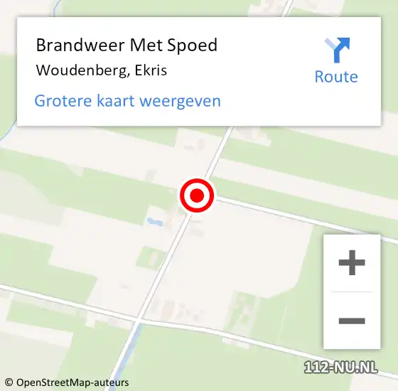 Locatie op kaart van de 112 melding: Brandweer Met Spoed Naar Woudenberg, Ekris op 13 mei 2019 20:30