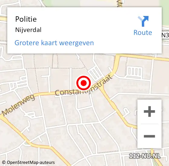 Locatie op kaart van de 112 melding: Politie Nijverdal op 15 mei 2019 08:27