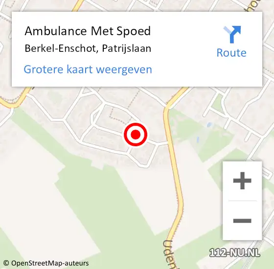 Locatie op kaart van de 112 melding: Ambulance Met Spoed Naar Berkel-Enschot, Patrijslaan op 17 mei 2019 14:16
