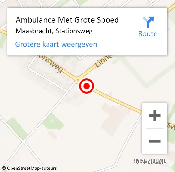Locatie op kaart van de 112 melding: Ambulance Met Grote Spoed Naar Maasbracht, Stationsweg op 18 mei 2019 04:26