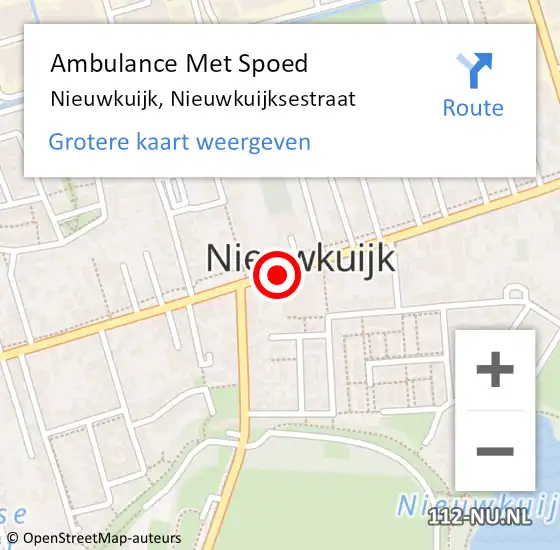 Locatie op kaart van de 112 melding: Ambulance Met Spoed Naar Nieuwkuijk, Nieuwkuijksestraat op 18 mei 2019 08:40