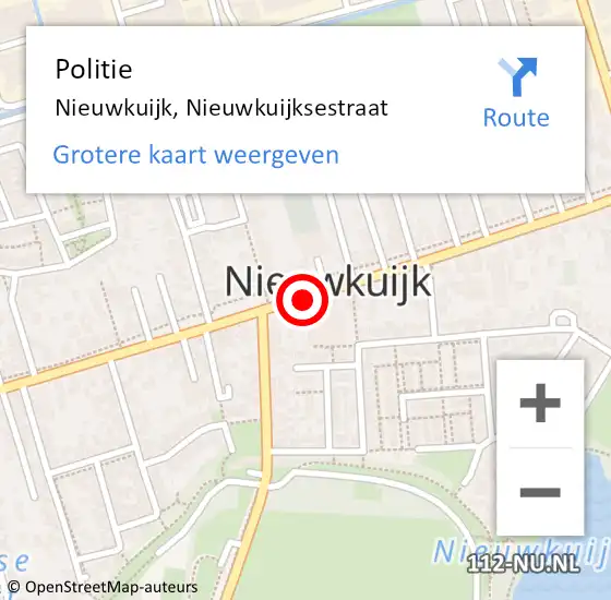 Locatie op kaart van de 112 melding: Politie Nieuwkuijk, Nieuwkuijksestraat op 18 mei 2019 08:42