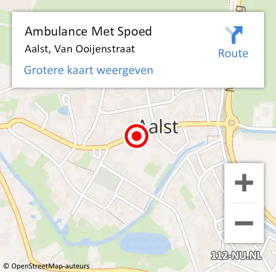 Locatie op kaart van de 112 melding: Ambulance Met Spoed Naar Aalst, Van Ooijenstraat op 18 mei 2019 14:58