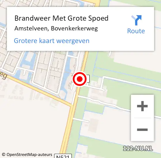 Locatie op kaart van de 112 melding: Brandweer Met Grote Spoed Naar Amstelveen, Bovenkerkerweg op 20 mei 2019 08:26