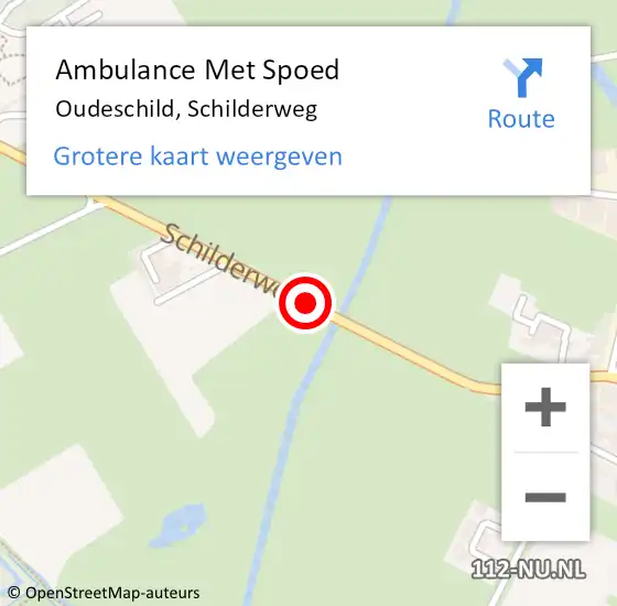 Locatie op kaart van de 112 melding: Ambulance Met Spoed Naar Oudeschild, Schilderweg op 20 mei 2019 13:17