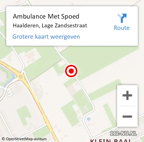 Locatie op kaart van de 112 melding: Ambulance Met Spoed Naar Haalderen, Lage Zandsestraat op 21 mei 2019 12:56