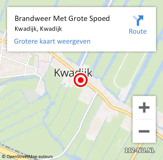 Locatie op kaart van de 112 melding: Brandweer Met Grote Spoed Naar Kwadijk, Kwadijk op 22 mei 2019 18:06