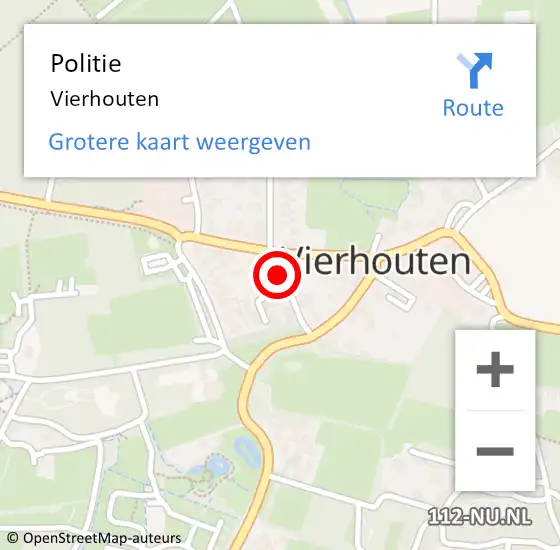 Locatie op kaart van de 112 melding: Politie Vierhouten op 24 mei 2019 10:42