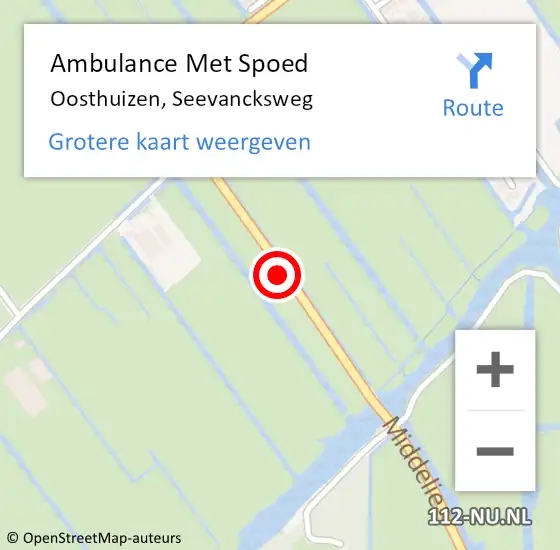 Locatie op kaart van de 112 melding: Ambulance Met Spoed Naar Oosthuizen, Seevancksweg op 24 mei 2019 16:01
