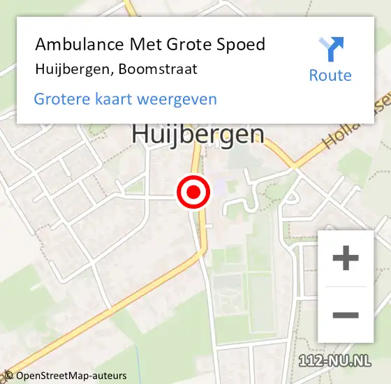Locatie op kaart van de 112 melding: Ambulance Met Grote Spoed Naar Huijbergen, Boomstraat op 24 mei 2019 18:31