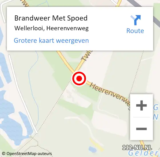 Locatie op kaart van de 112 melding: Brandweer Met Spoed Naar Wellerlooi, Heerenvenweg op 24 mei 2019 23:11