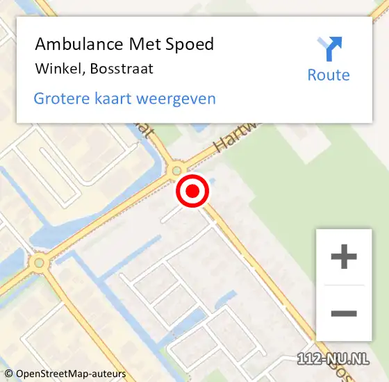 Locatie op kaart van de 112 melding: Ambulance Met Spoed Naar Winkel, Bosstraat op 25 mei 2019 15:40