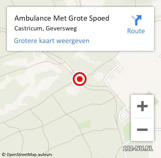 Locatie op kaart van de 112 melding: Ambulance Met Grote Spoed Naar Castricum, Geversweg op 25 mei 2019 15:57