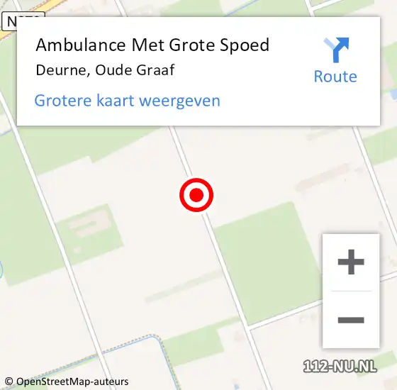 Locatie op kaart van de 112 melding: Ambulance Met Grote Spoed Naar Deurne, Oude Graaf op 26 mei 2019 03:44