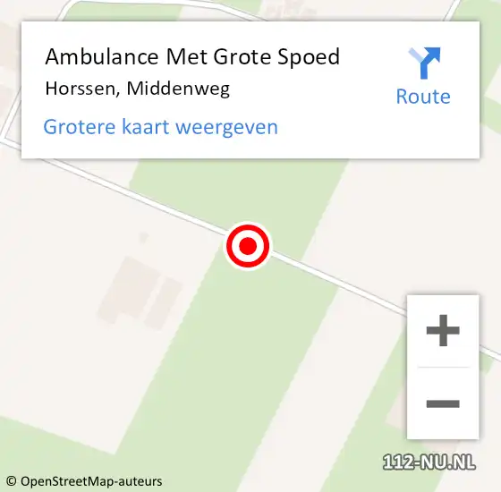 Locatie op kaart van de 112 melding: Ambulance Met Grote Spoed Naar Horssen, Middenweg op 26 mei 2019 10:27