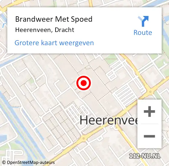 Locatie op kaart van de 112 melding: Brandweer Met Spoed Naar Heerenveen, Dracht op 26 mei 2019 15:39