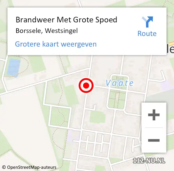 Locatie op kaart van de 112 melding: Brandweer Met Grote Spoed Naar Borssele, Westsingel op 26 mei 2019 16:05