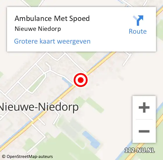 Locatie op kaart van de 112 melding: Ambulance Met Spoed Naar Nieuwe Niedorp op 27 mei 2019 16:33