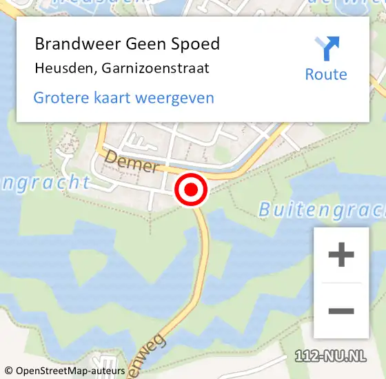 Locatie op kaart van de 112 melding: Brandweer Geen Spoed Naar Heusden, Garnizoenstraat op 27 mei 2019 20:58