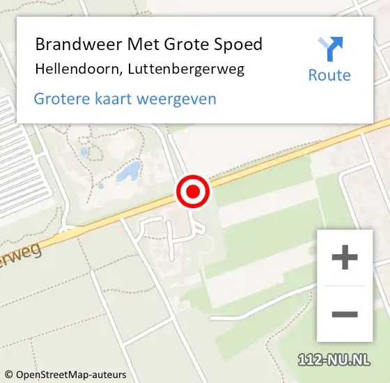 Locatie op kaart van de 112 melding: Brandweer Met Grote Spoed Naar Hellendoorn, Luttenbergerweg op 31 mei 2019 01:14