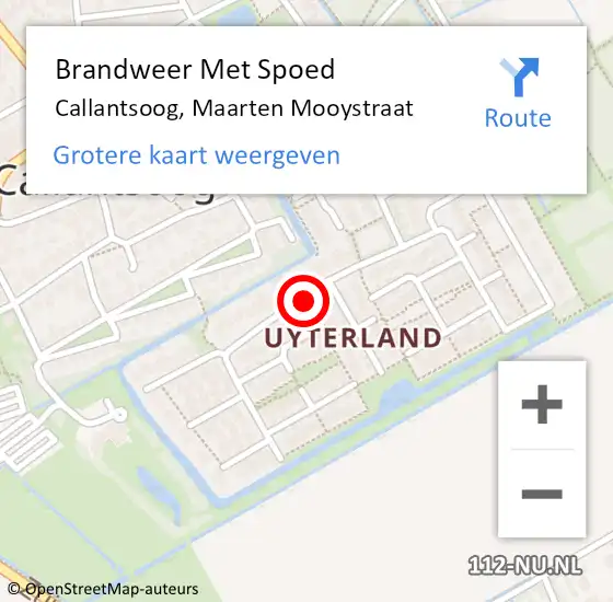 Locatie op kaart van de 112 melding: Brandweer Met Spoed Naar Callantsoog, Maarten Mooystraat op 31 mei 2019 16:13