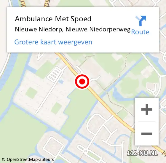 Locatie op kaart van de 112 melding: Ambulance Met Spoed Naar Nieuwe Niedorp, Nieuwe Niedorperweg op 31 mei 2019 18:36