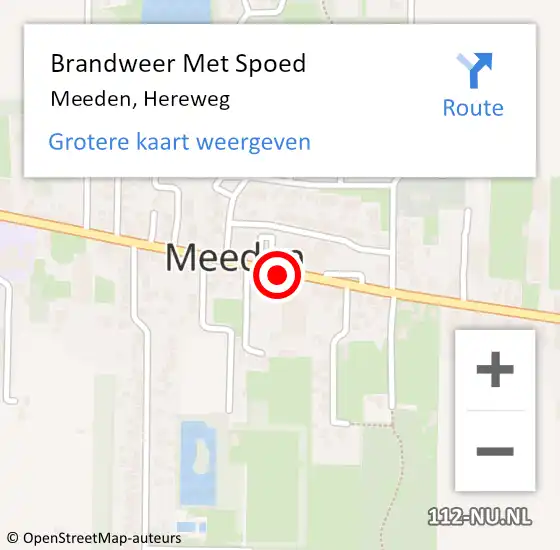 Locatie op kaart van de 112 melding: Brandweer Met Spoed Naar Meeden, Hereweg op 31 mei 2019 20:08