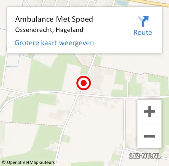 Locatie op kaart van de 112 melding: Ambulance Met Spoed Naar Ossendrecht, Hageland op 1 juni 2019 15:11