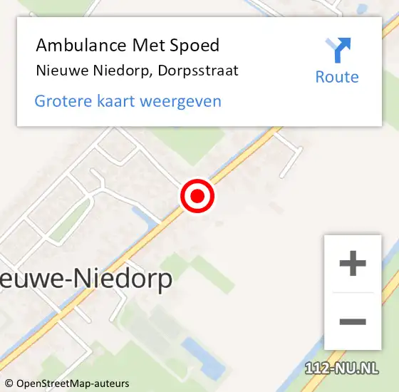 Locatie op kaart van de 112 melding: Ambulance Met Spoed Naar Nieuwe Niedorp, Dorpsstraat op 2 juni 2019 22:03
