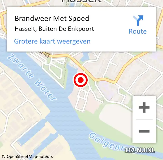 Locatie op kaart van de 112 melding: Brandweer Met Spoed Naar Hasselt, Buiten De Enkpoort op 3 juni 2019 20:30