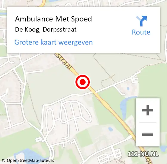 Locatie op kaart van de 112 melding: Ambulance Met Spoed Naar De Koog, Dorpsstraat op 3 juni 2019 21:23