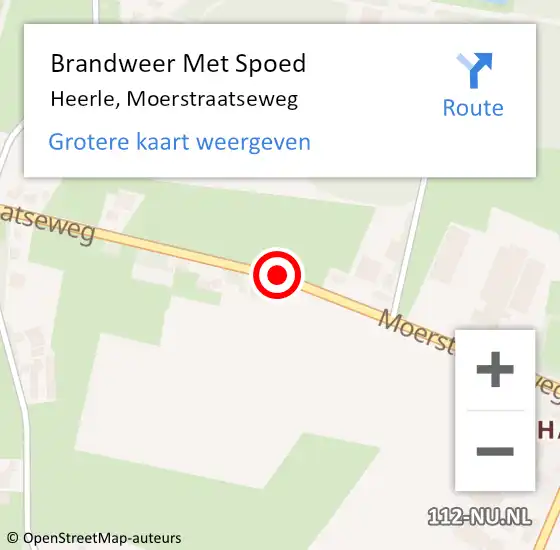 Locatie op kaart van de 112 melding: Brandweer Met Spoed Naar Heerle, Moerstraatseweg op 4 juni 2019 21:15