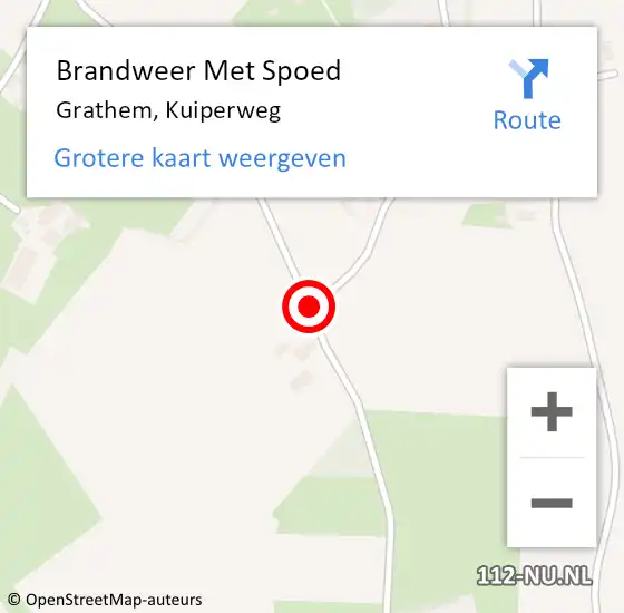 Locatie op kaart van de 112 melding: Brandweer Met Spoed Naar Grathem, Kuiperweg op 4 juni 2019 22:34