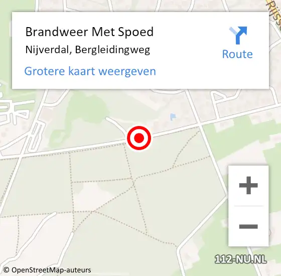 Locatie op kaart van de 112 melding: Brandweer Met Spoed Naar Nijverdal, Bergleidingweg op 4 juni 2019 23:27