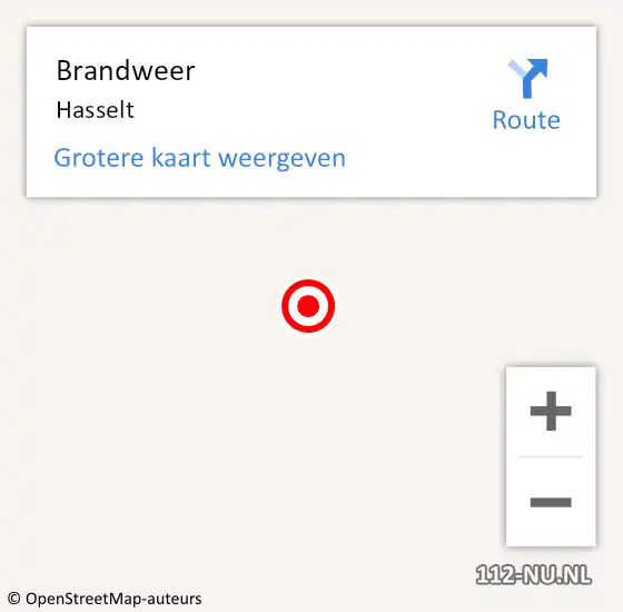 Locatie op kaart van de 112 melding: Brandweer Hasselt op 5 juni 2019 00:52