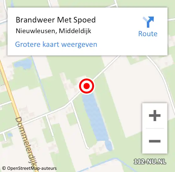 Locatie op kaart van de 112 melding: Brandweer Met Spoed Naar Nieuwleusen, Middeldijk op 5 juni 2019 04:42
