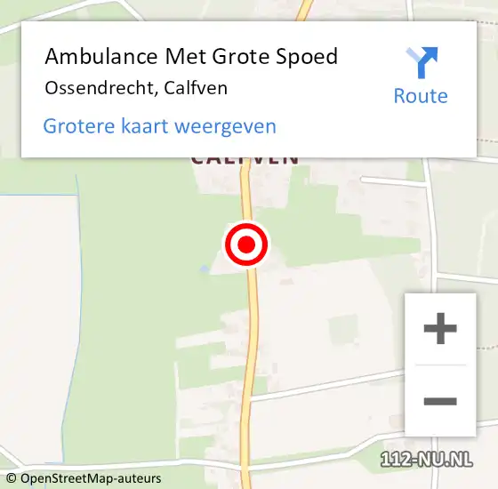 Locatie op kaart van de 112 melding: Ambulance Met Grote Spoed Naar Ossendrecht, Calfven op 5 juni 2019 15:05