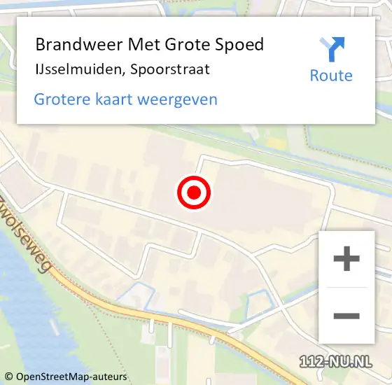 Locatie op kaart van de 112 melding: Brandweer Met Grote Spoed Naar IJsselmuiden, Spoorstraat op 5 juni 2019 18:17