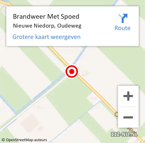 Locatie op kaart van de 112 melding: Brandweer Met Spoed Naar Nieuwe Niedorp, Oudeweg op 6 juni 2019 01:35