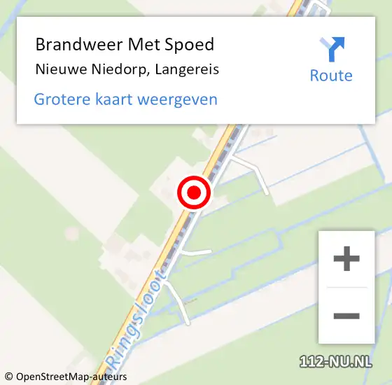 Locatie op kaart van de 112 melding: Brandweer Met Spoed Naar Nieuwe Niedorp, Langereis op 6 juni 2019 05:56