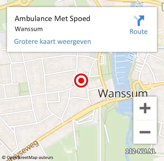 Locatie op kaart van de 112 melding: Ambulance Met Spoed Naar Wanssum op 6 juni 2019 17:26