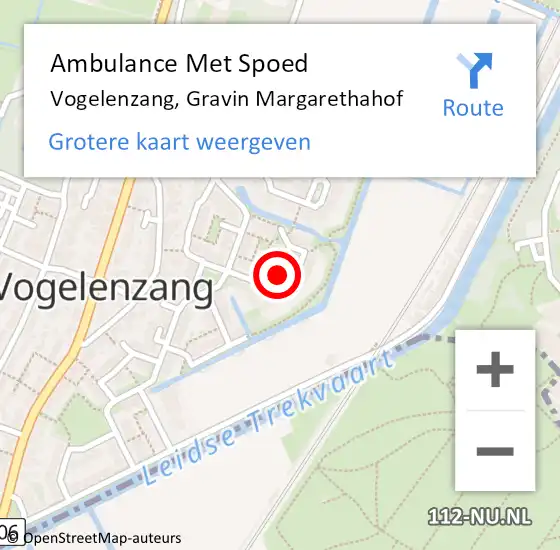 Locatie op kaart van de 112 melding: Ambulance Met Spoed Naar Vogelenzang, Gravin Margarethahof op 6 juni 2019 21:15