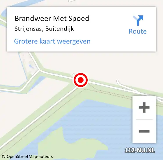 Locatie op kaart van de 112 melding: Brandweer Met Spoed Naar Strijensas, Buitendijk op 8 juni 2019 06:02