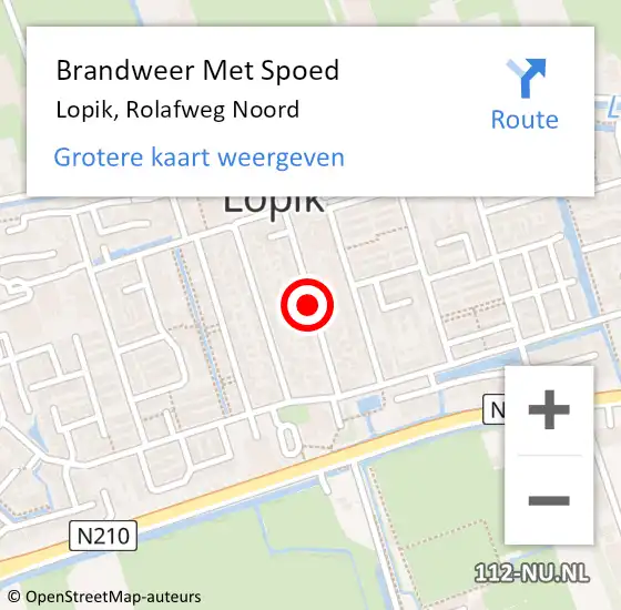 Locatie op kaart van de 112 melding: Brandweer Met Spoed Naar Lopik, Rolafweg Noord op 8 juni 2019 07:27