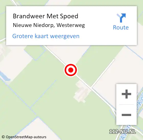 Locatie op kaart van de 112 melding: Brandweer Met Spoed Naar Nieuwe Niedorp, Westerweg op 8 juni 2019 18:48