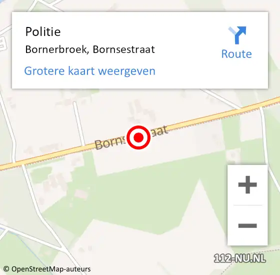Locatie op kaart van de 112 melding: Politie Bornerbroek, Bornsestraat op 8 juni 2019 23:24