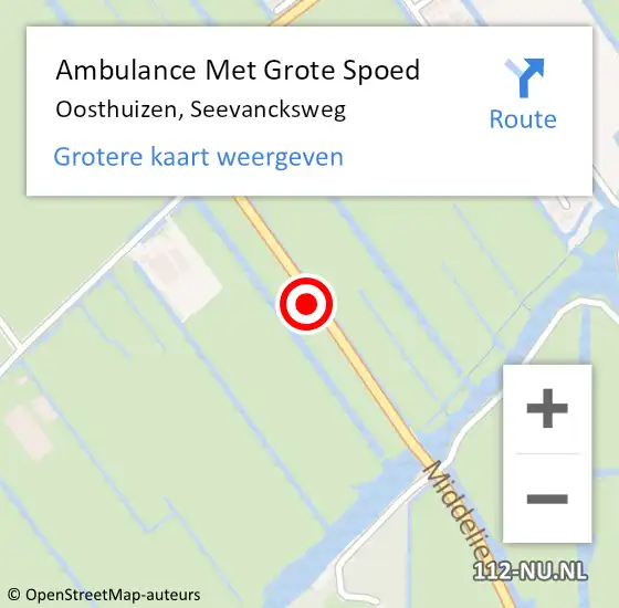 Locatie op kaart van de 112 melding: Ambulance Met Grote Spoed Naar Oosthuizen, Seevancksweg op 9 juni 2019 01:29