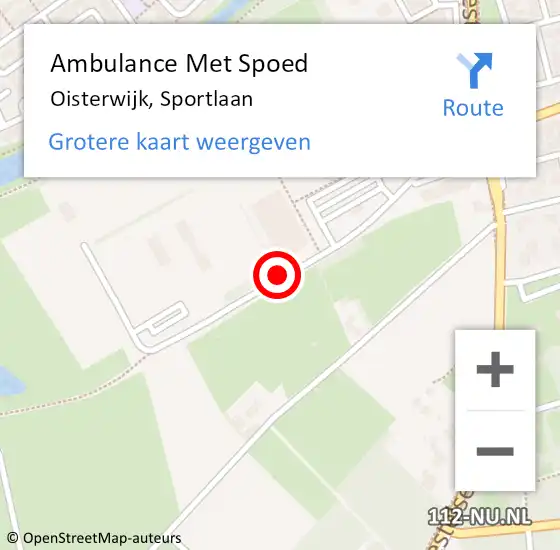 Locatie op kaart van de 112 melding: Ambulance Met Spoed Naar Oisterwijk, Sportlaan op 10 juni 2019 13:58